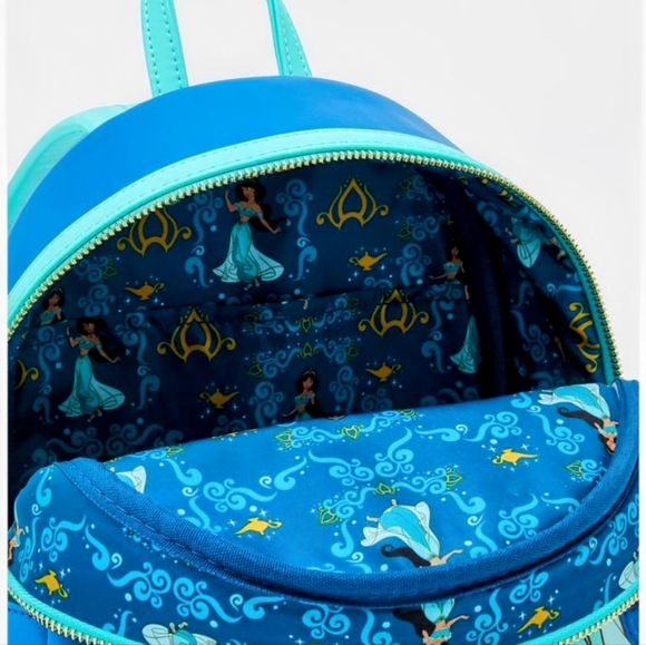 Loungefly Disney Aladdin Jasmine Lenticular Portrait Mini Backpack,wallet& Charm - Picture 9 of 17